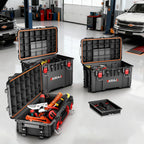 AIRAJ 3 Tier Rolling Tool Box Heavy Duty, Stackable Tool Box with Wheels