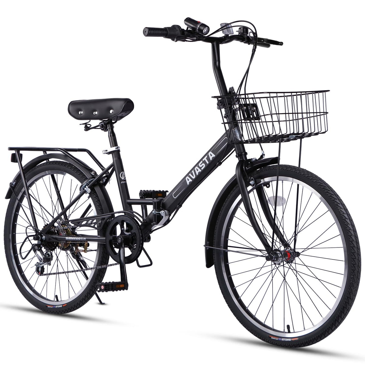 AVASTA Quartet Folding Bike, 20/24 Inch, 7-Speed, Dual Brakes