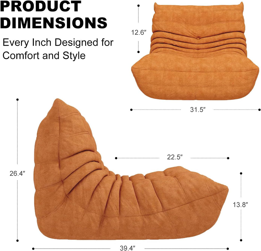 Bean Bag Chair for Adults, Memory Foam Bean Bag Sofa with Waterproof Fabric