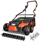 TIECTOWN 2026 Upgrade 16-Inch 15.5A Electric Dethatcher & Scarifier, Green