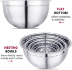YBM HOME Heavy Duty Professional Stainless Steel Mixing Bowl – Commercial Grade Deep Prep & Serving Bowl for Baking, Cooking, Dough Mixing & Food Prep, Dishwasher Safe, 0.75 Quarts