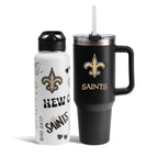 The Memory Company Officially Licensed NFL 2-Pack Stainless Steel Tumbler Set, 34oz Team Spirit Water Bottle & 40oz Game Day Tumbler with Lid and Straw, BPA-Free Materials, Convenient Straw Design