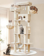 Taoqimiao 79in Cat Tree, Tall Large Cat Tower for Indoor Adult Cats S10G