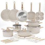 Garvee 21 Piece Non-Stick Pots and Pans Set Ceramic Cookware