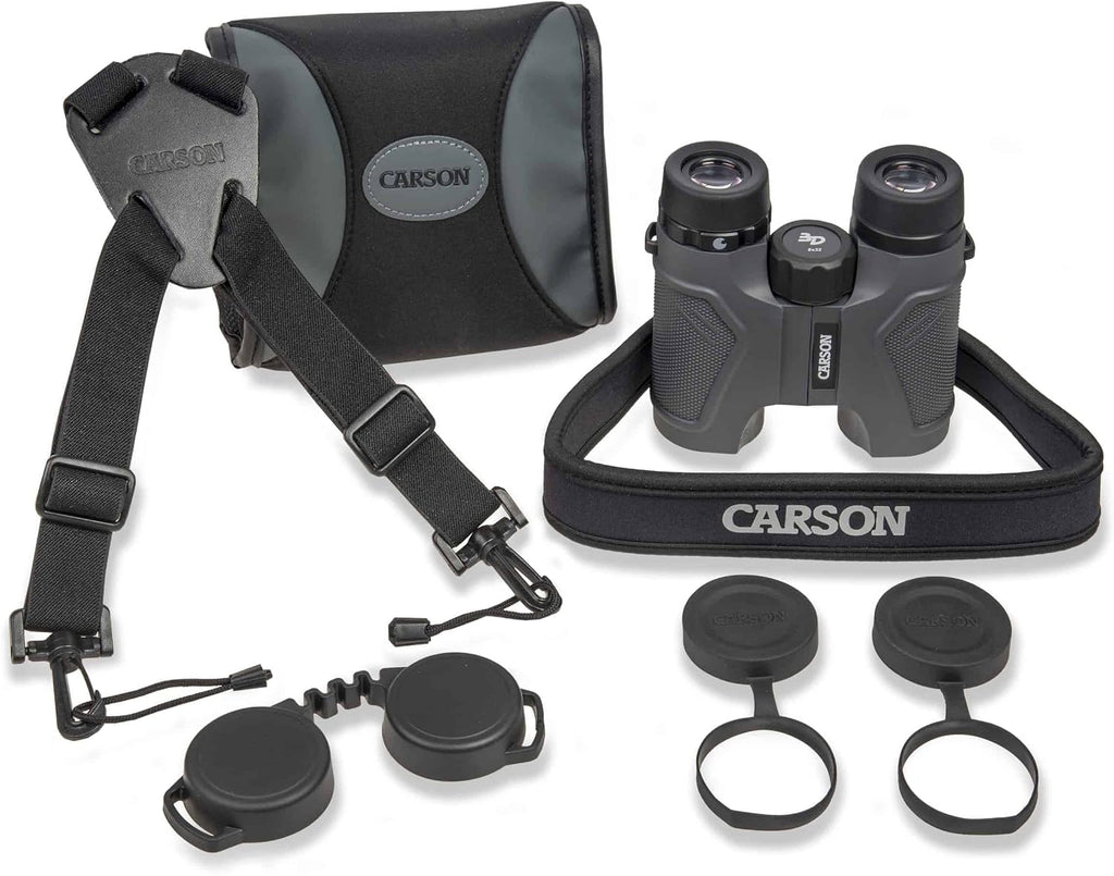 Carson 3D Series High Definition Waterproof Binoculars - Grey