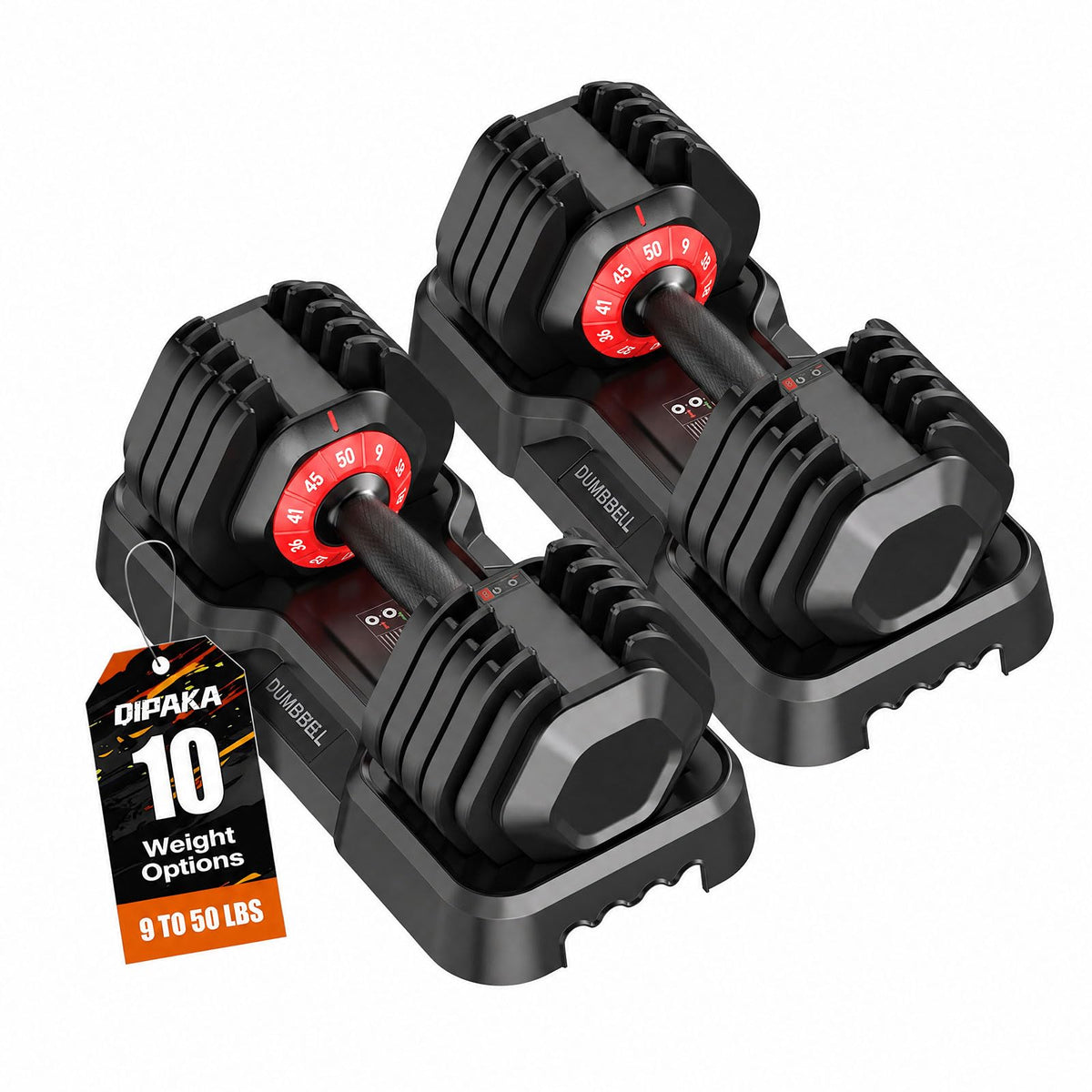 Adjustable Dumbbells Set of 2 for Home Gym Fitness Free Weights Set