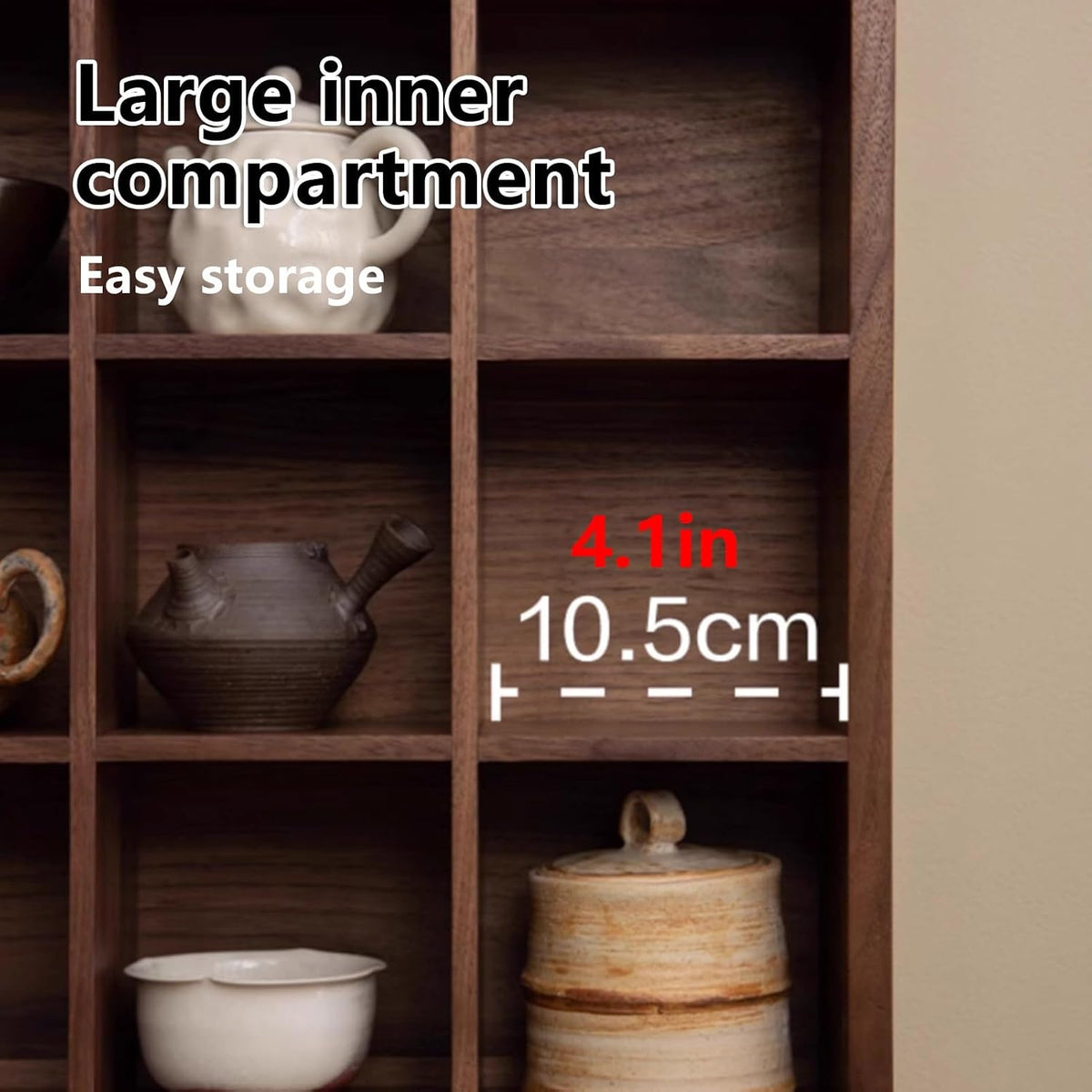 Wall Mounted Decor Display Case, Solid Wood Display Stand, Floating Storage Rack,for Collectible Figurines, Trinkets, Curios, Succulents