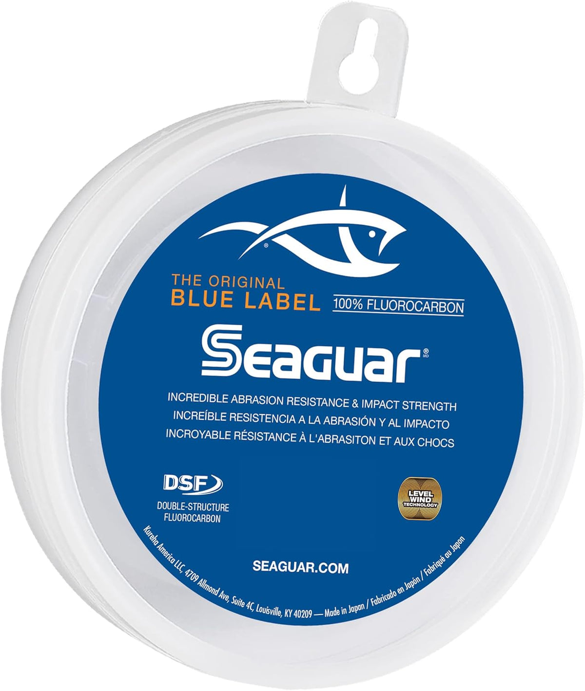 Seaguar Blue Label Fishing Leader Line for Saltwater, 100% Fluorocarbon, Clear, Multiple Sizes