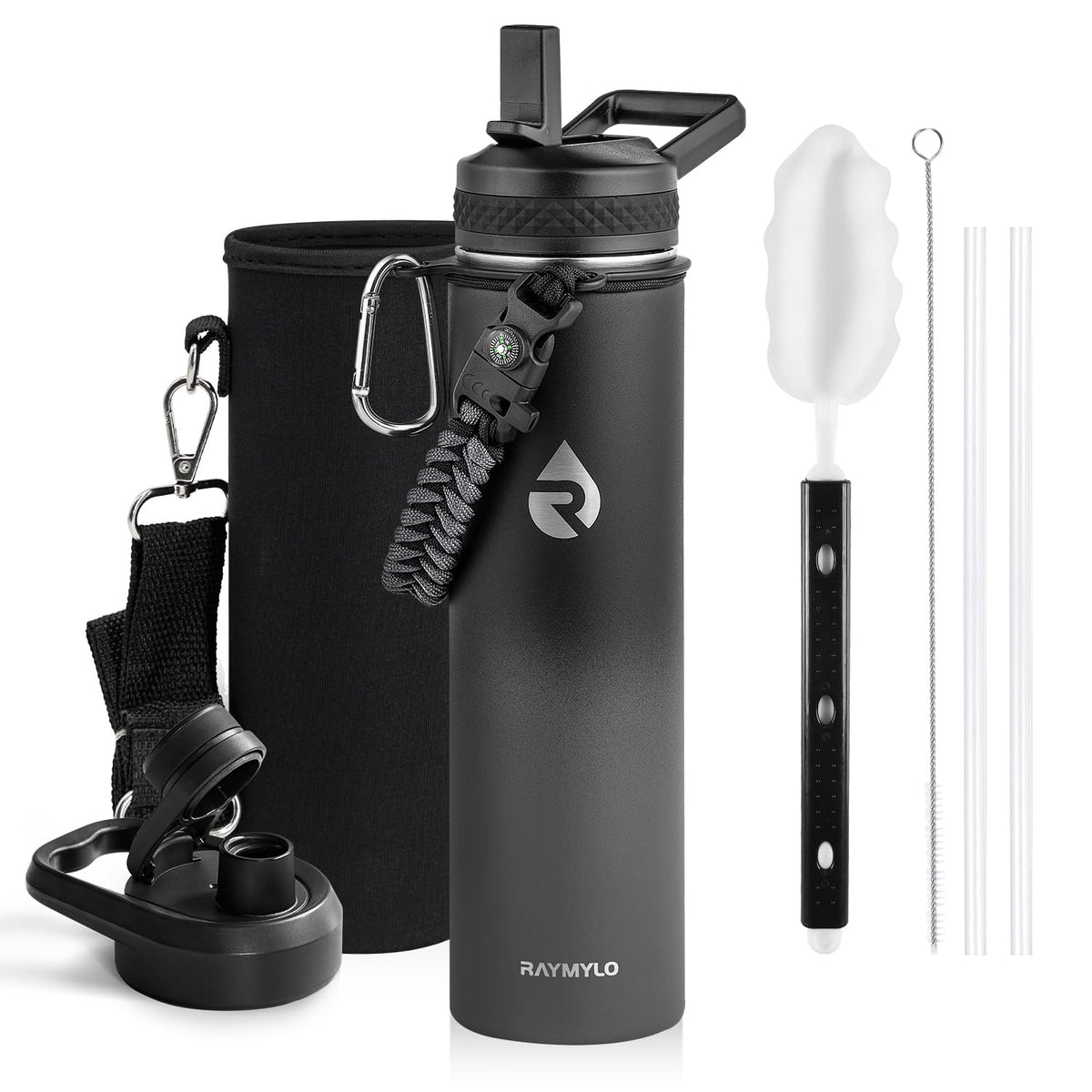 RAYMYLO Insulated Water Bottle 40 oz, Triple Wall Vacuum Stainless Steel