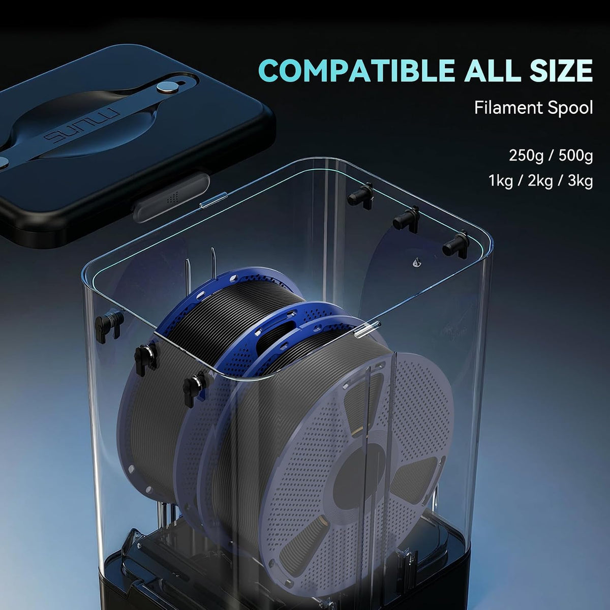 SUNLU 3KG Filament Dryer SP2 & Storage Box, 15min Fast Heating to 70°C
