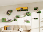 13-in-1 Cat Wall Shelves, Moon & Bridge Cat Wall Furniture, Beige