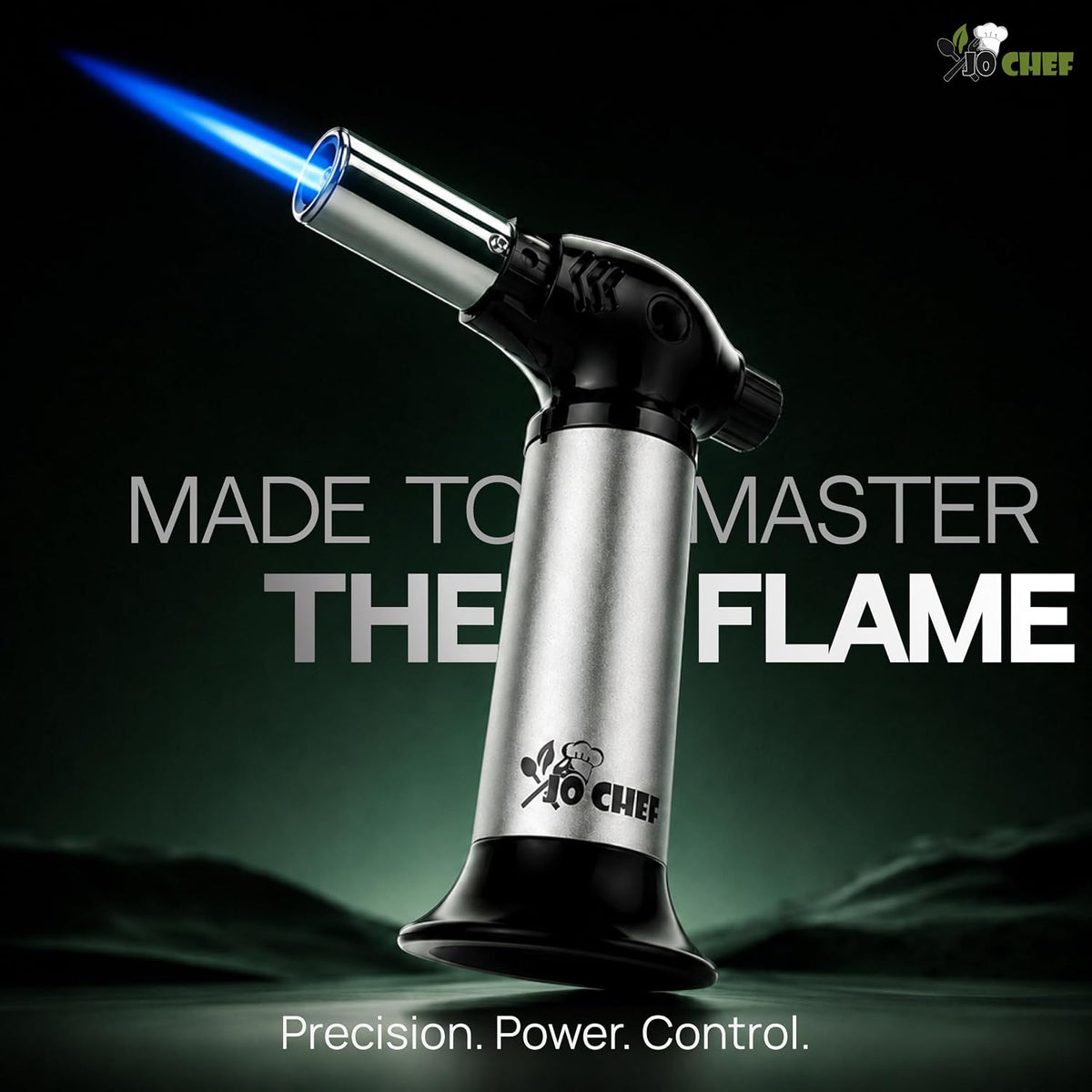 Jo Chef Butane Torch Lighter Gun, Blow Torch for Creme Brulee & Baking