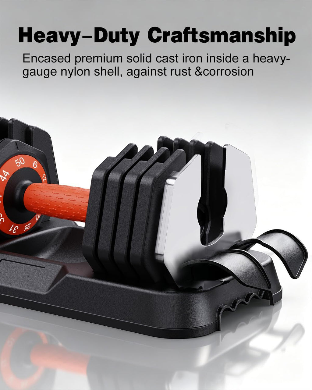 Adjustable Dumbbell Set 25lb/50lb, 10 in1 Adjustable Dumbbells for Home Gym