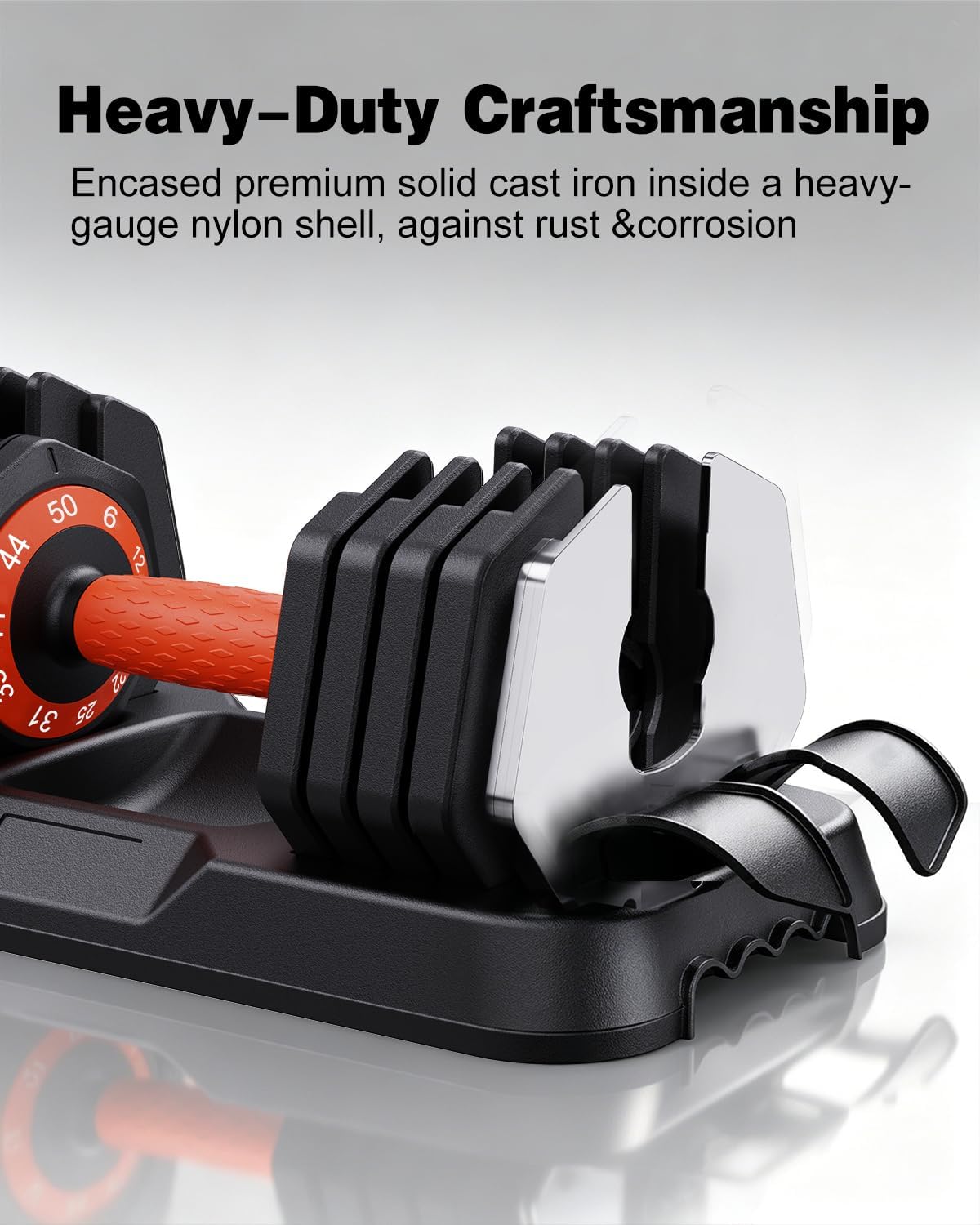 Adjustable Dumbbell Set 25lb/50lb, 10 in1 Adjustable Dumbbells for Home Gym