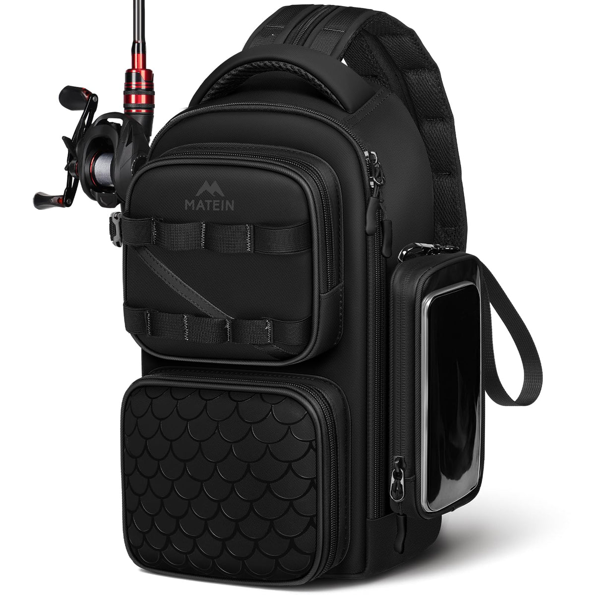 MATEIN Fishing Sling Bag with Phone Pouch, 3600 Tackle Box Backpack