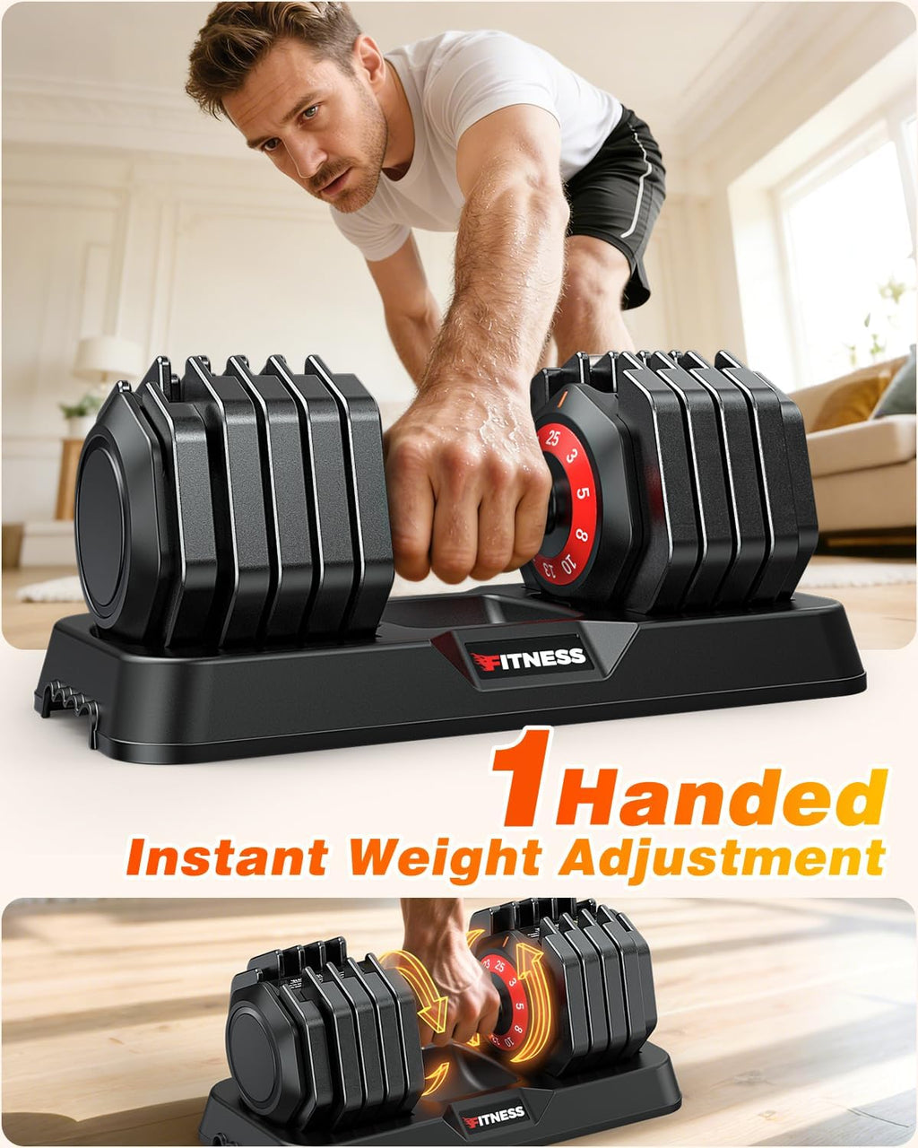 XDDIAS Adjustable Dumbbell Set for Home Gym Strength Training