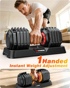 XDDIAS Adjustable Dumbbell Set for Home Gym Strength Training