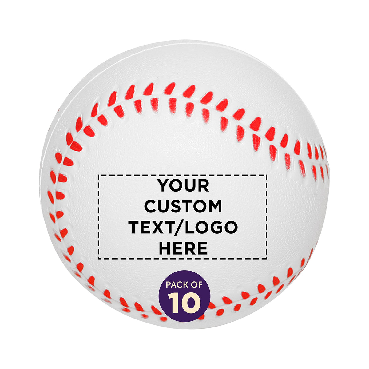 DISCOUNT PROMOS Custom Golf Shaped Squeeze Balls Set of 50, Personalized Bulk Pack - Perfect for Promotional Giveaways - White
