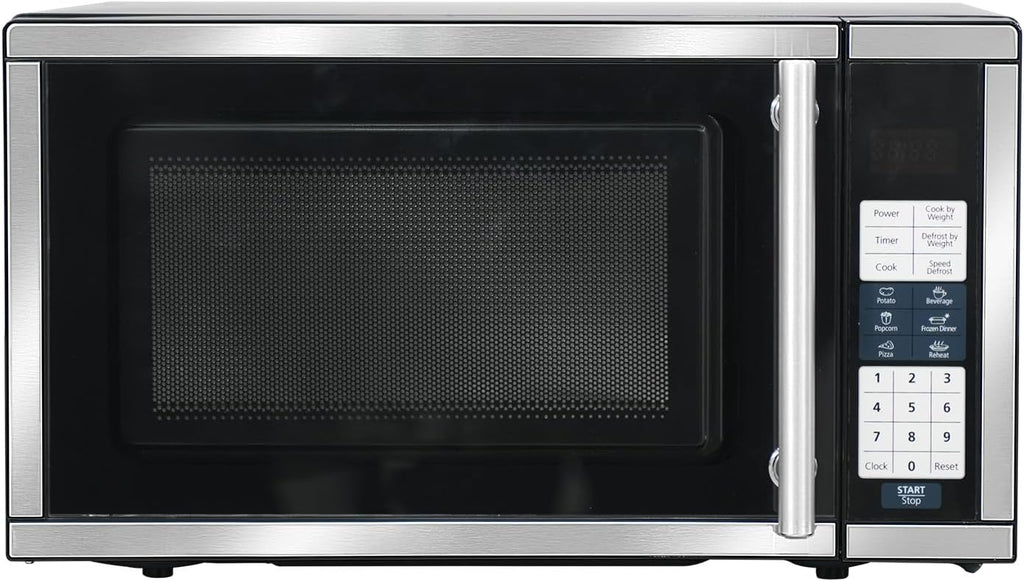 Small Microwave Countertop 0.7 Cu.Ft Compact Microwaves 700W, 6 Auto Menus with One-Touch Express Cook, Child Lock, for Apartment Dorms Small Spaces