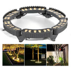 Outdoor Garden Lights, LED Low Voltage Landscape Tree Ring Lights, Palm Tree Lights, IP65 Weatherproof(White Light,Pack of 7)