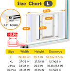 Dog Door for Window, Aluminum Frame Window Pet Door, Adjustable to Fit 27"-32" Width Sliding Windows, Magnetic Closure, Fits Dogs up to 100lb, Large