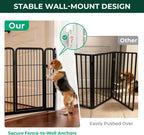 FXW Dog Gate, Extra Wide Adjustable for Openings Up to 111", 32" H