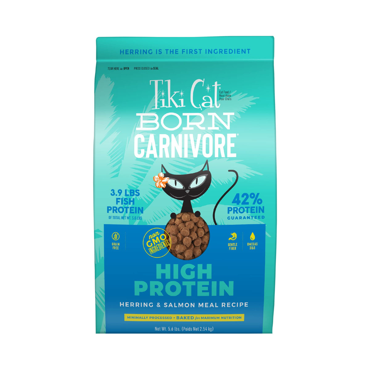 Tiki Cat Born Carnivore Dry Cat Food, Deboned Chicken & Egg, 11.1 lb Bag