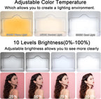 Half Moon Light for Nail Desk,35 in Half Moon Led Light for Table Nail,Foldable Nail Tech Lamp for Desk,3000-6000K Dimmable Half Moon Nail Light,for Eyelash Tech,Spa,Salon Lash Light, Pink