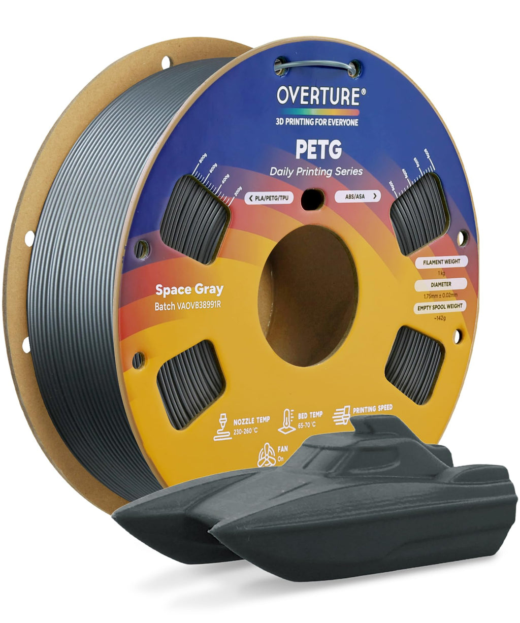 OVERTURE 10KG Bundle High Speed PETG Filament 1.75mm, 3D Printer Filament