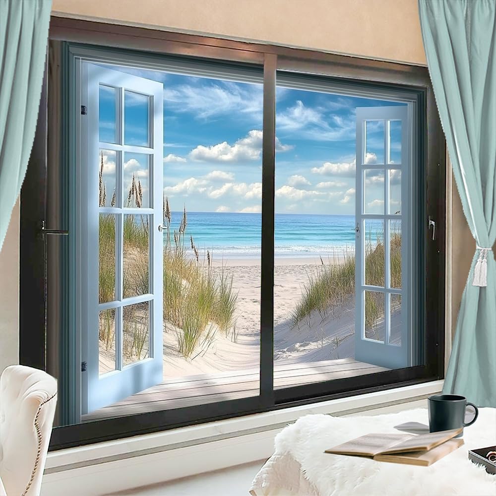 Aesthetic Tree Frosted Stained Glass Window Film 35.4Wx55.1L inch x 2pcs