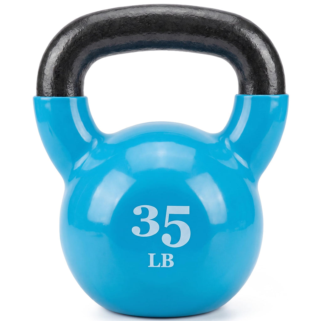 Fitvids 5-50 LB Kettlebells Cast Iron Strength Training Kettlebells for Home Gym Exercises, Single or Set