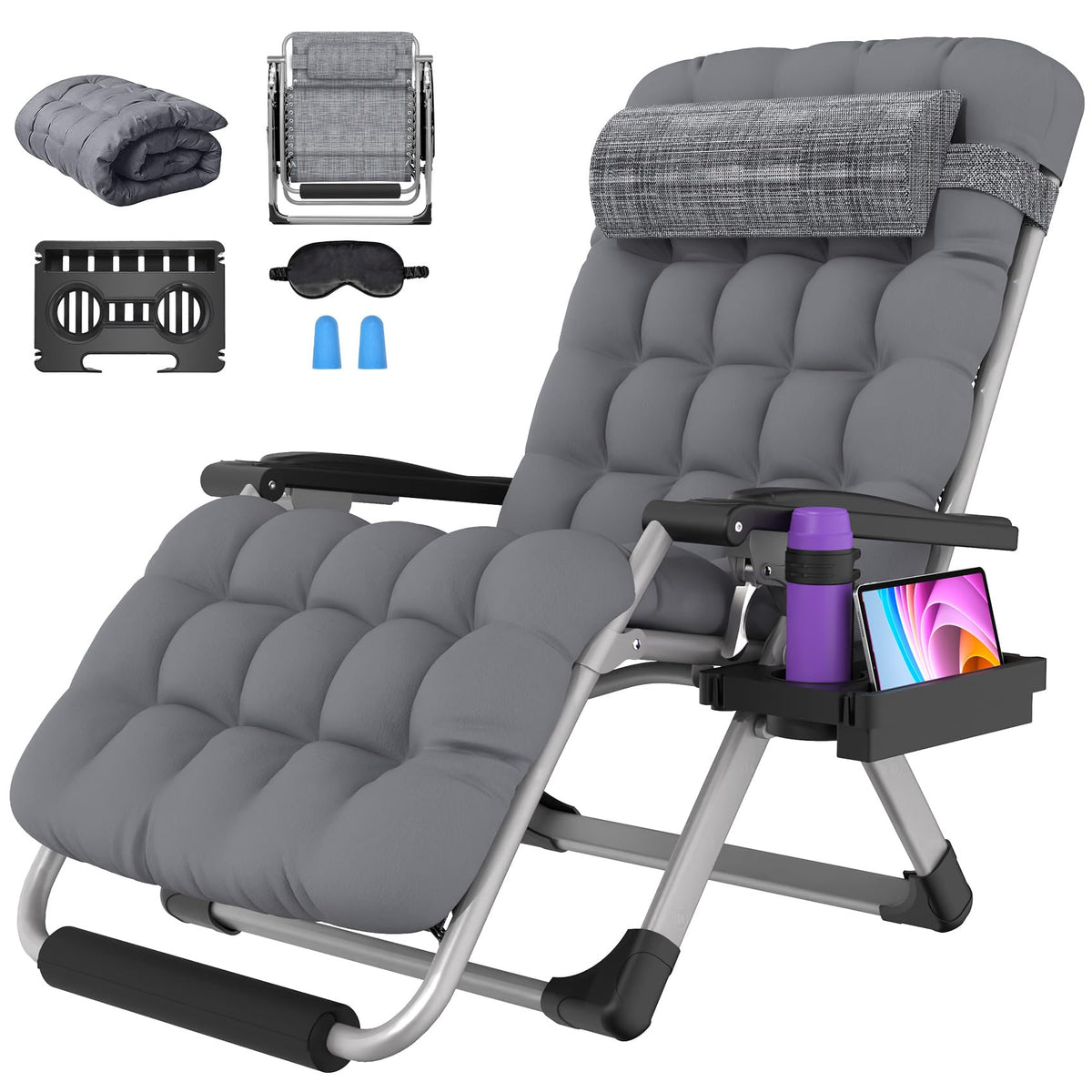 Suteck Oversized Zero Gravity Chair,500LBS 33In XXL Outdoor Recliner Chairs