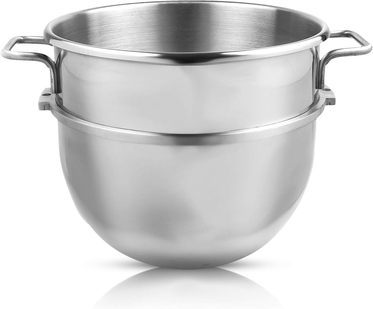 Vollum 30-Quart Commercial Stainless Steel Mixing Bowl for Hobart Mixer - Hobart Equivalent