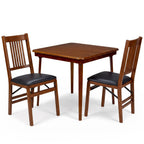 Stakmore True Mission Solid Foldable Wood Dining Chairs, Fruitwood, 2 Pack