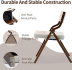 HOMEFUN Folding Chairs with Cushion, Folding Dining Chairs, 2 Pack