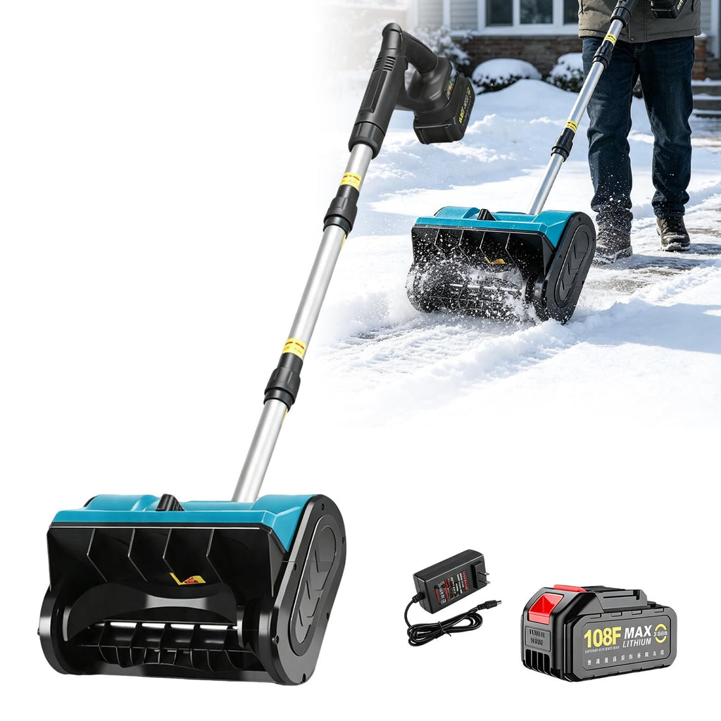 Battery Powered Snow Shovel Portable Snow Blower 6.0AH-Red