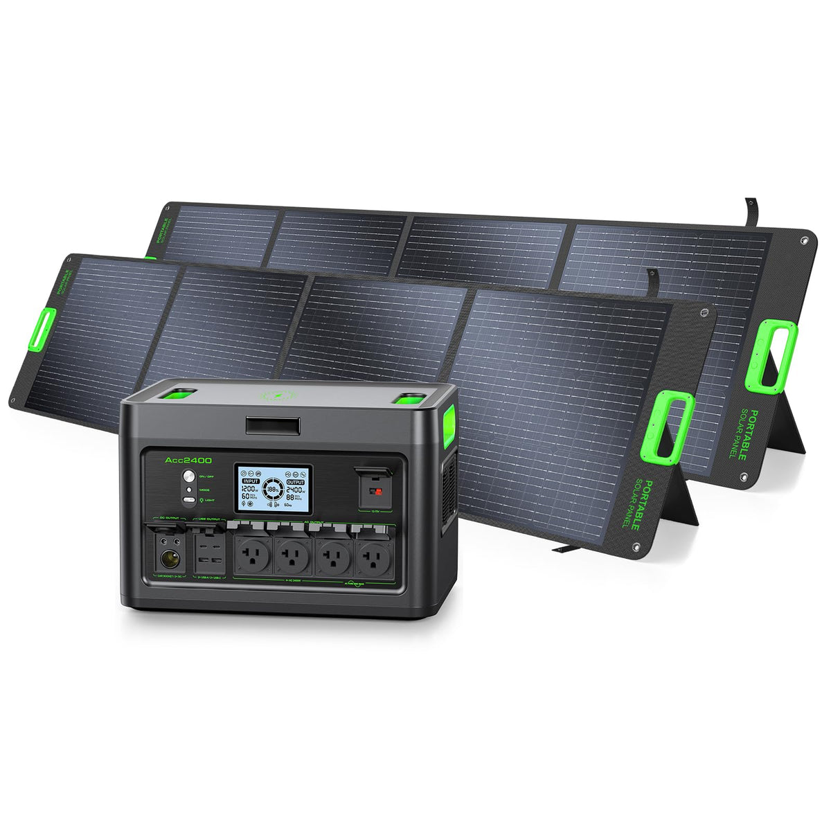 Portable Power Station 500W (Peak 1000W), 519.48Wh Solar Generator Power