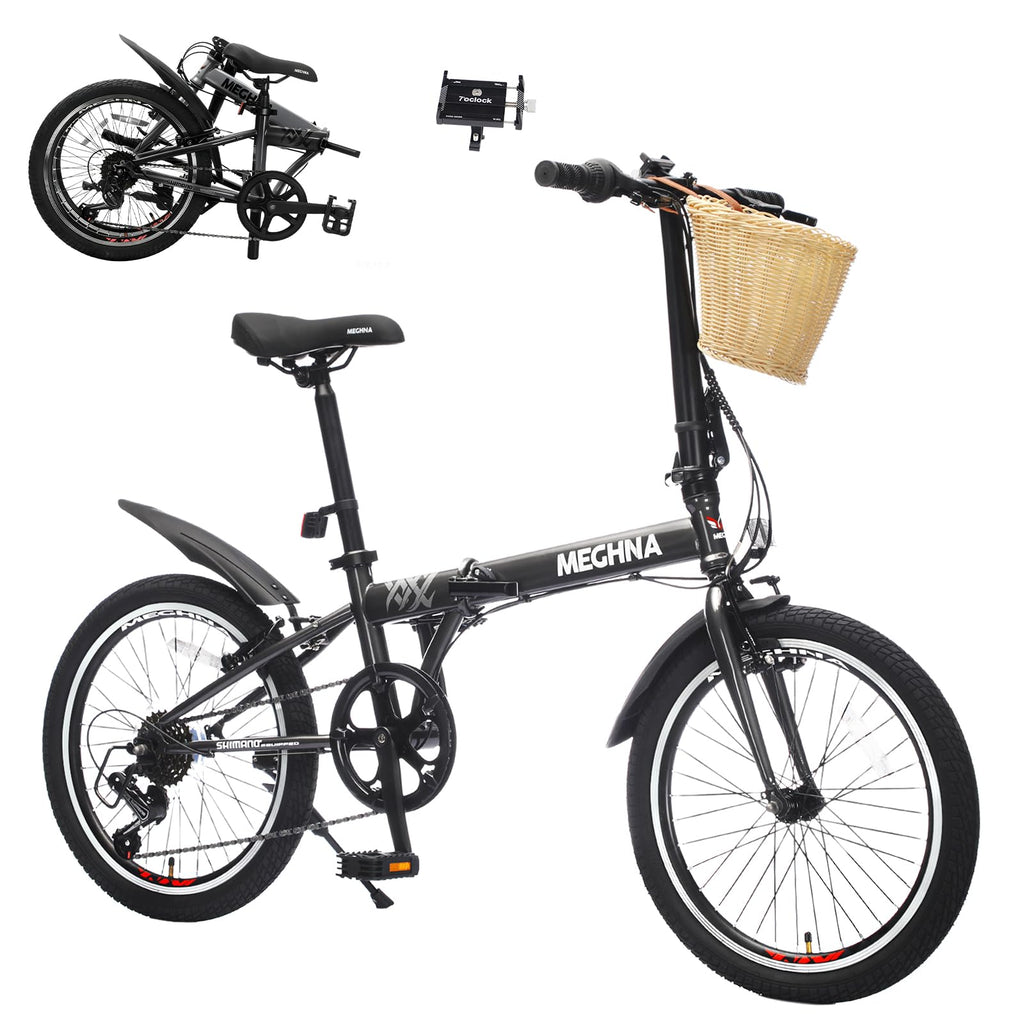 20-Inch Folding Bike for Adults & Teens, 6-Speed Commuter