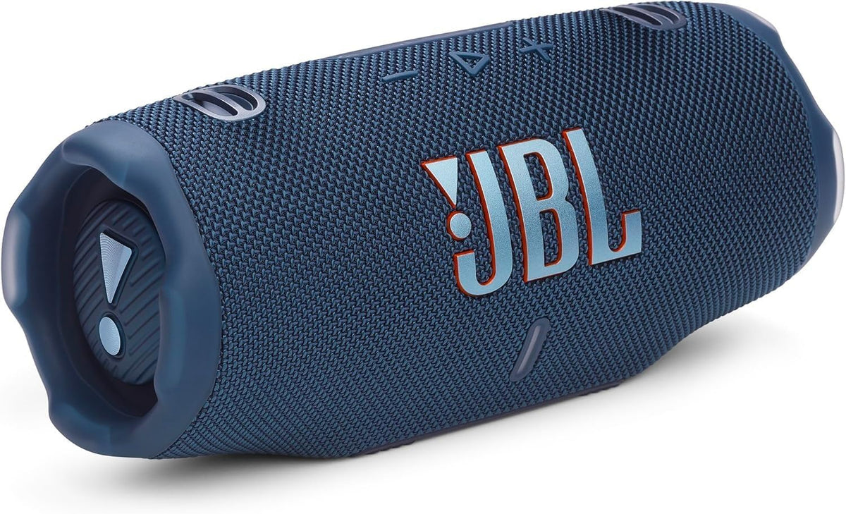 JBL Charge 6 Portable Waterproof Speaker with Powerbank and Strap - Black (Renewed)