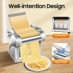 Bacocoo 2-in-1Pasta Maker with 8 Adjustable Thickness, Settings Noodle Maker with Rollers and Cutter, Make Spaghetti, Fettuccini, Lasagna, & More.(135W 110V)