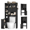ELYKEN Over The Toilet Storage Cabinet with Acrylic Doors & Pulley, White