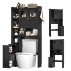 ELYKEN Over The Toilet Storage Cabinet with Acrylic Doors & Pulley, White