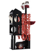FourFurPets Large Cat Tree with Leaves, 72.8" Tall Cat Tower, Anti-tip Kit