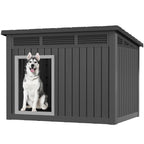 Fancyango Large Dog House with Weatherproof Roof for Indoor & Outdoor Use - Big Dog House for Large Medium Dogs(42.8" L x 33" W x 31.5" H) Grey