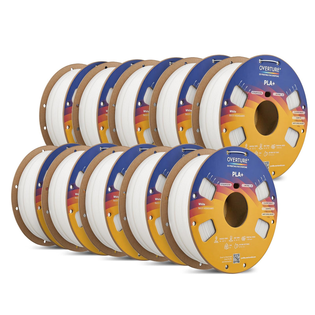 OVERTURE 10KG Bundle High Speed PLA+ 3D Printer Filament 1.75mm