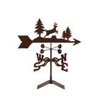 EZ Vane Steel Jumping Deer Weathervane with Wind Cups — Deck Mount