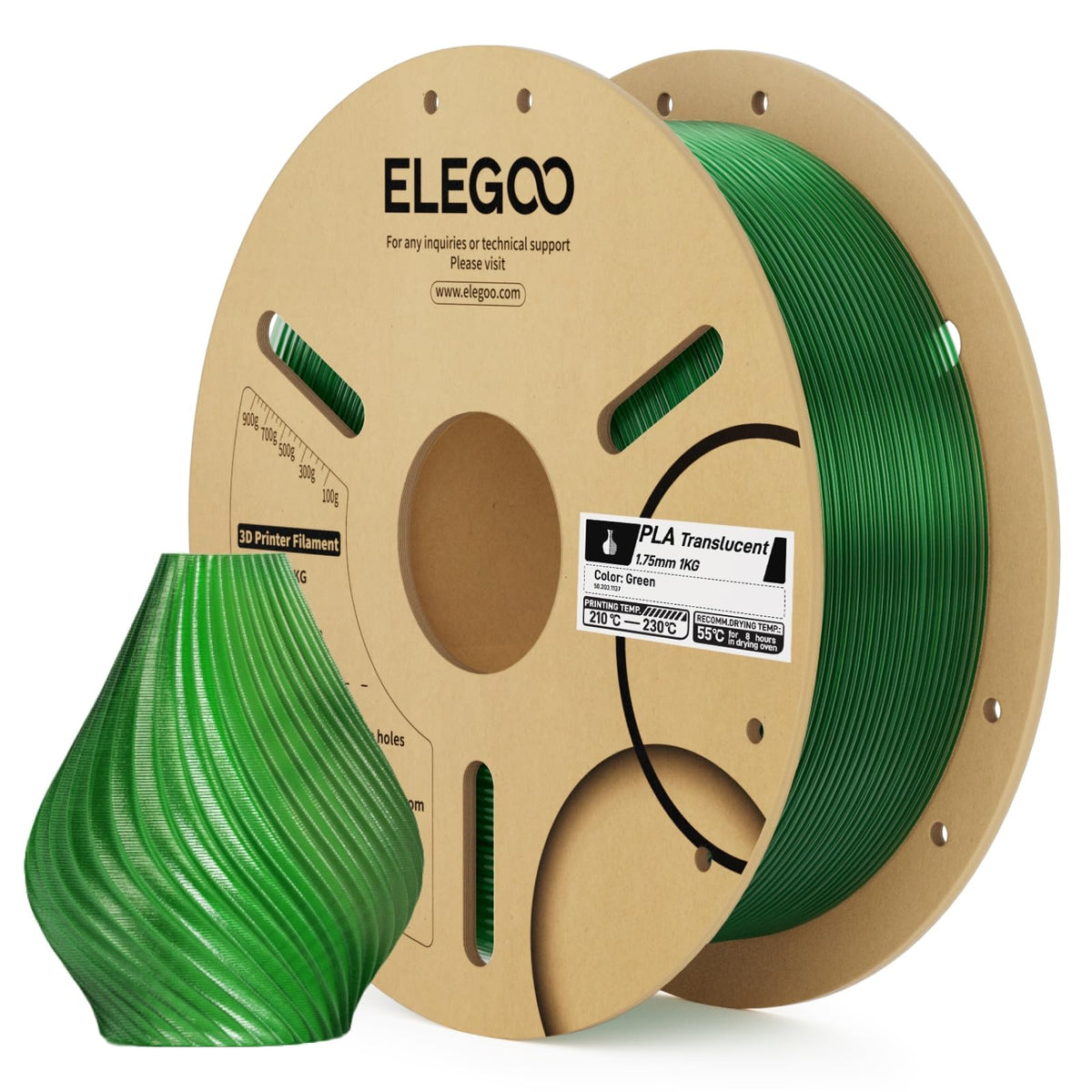 ELEGOO PLA 3D Printer Filament 1.75mm Bundle Multicolors 10KG
