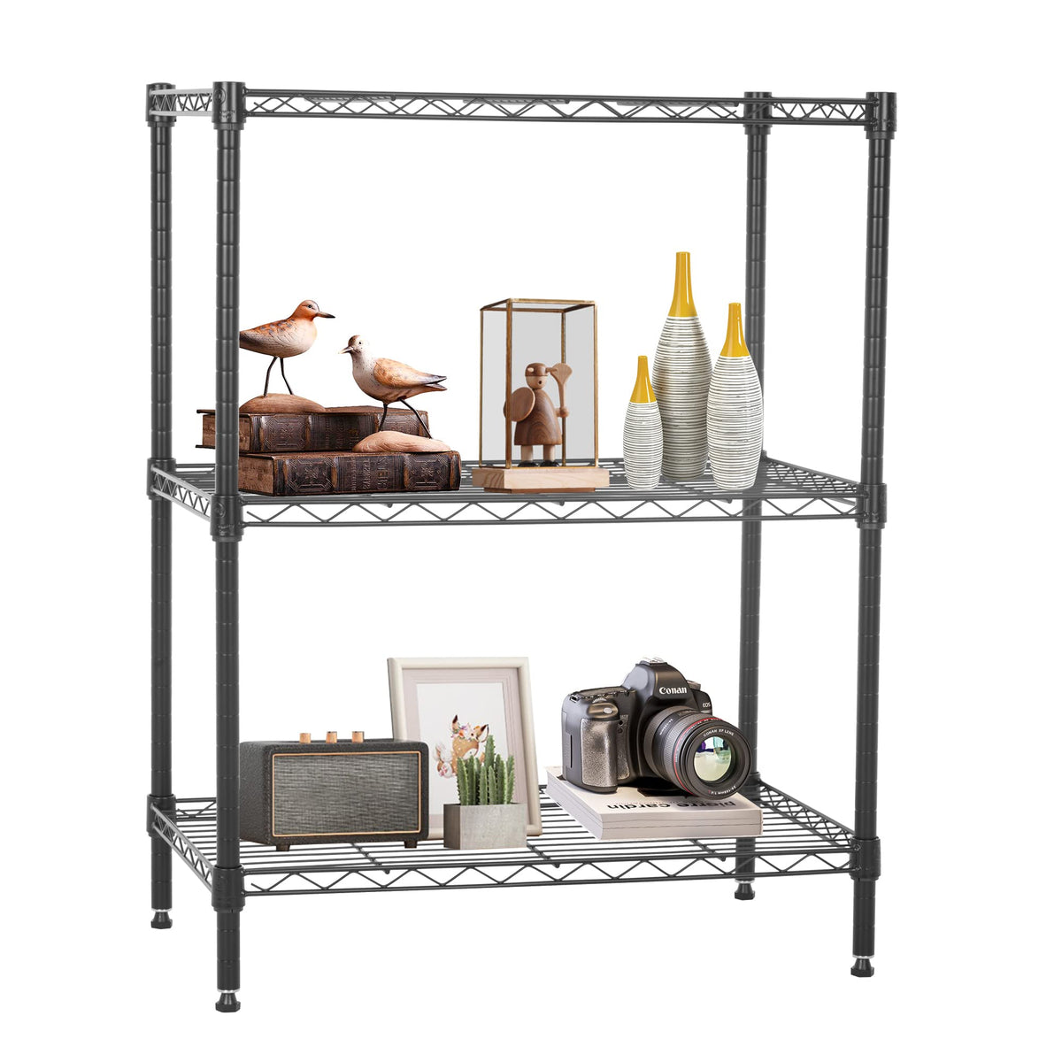 FDW | 6-Tier Wire Shelf with Wheels | 45" x 18" x 82" | Chrome