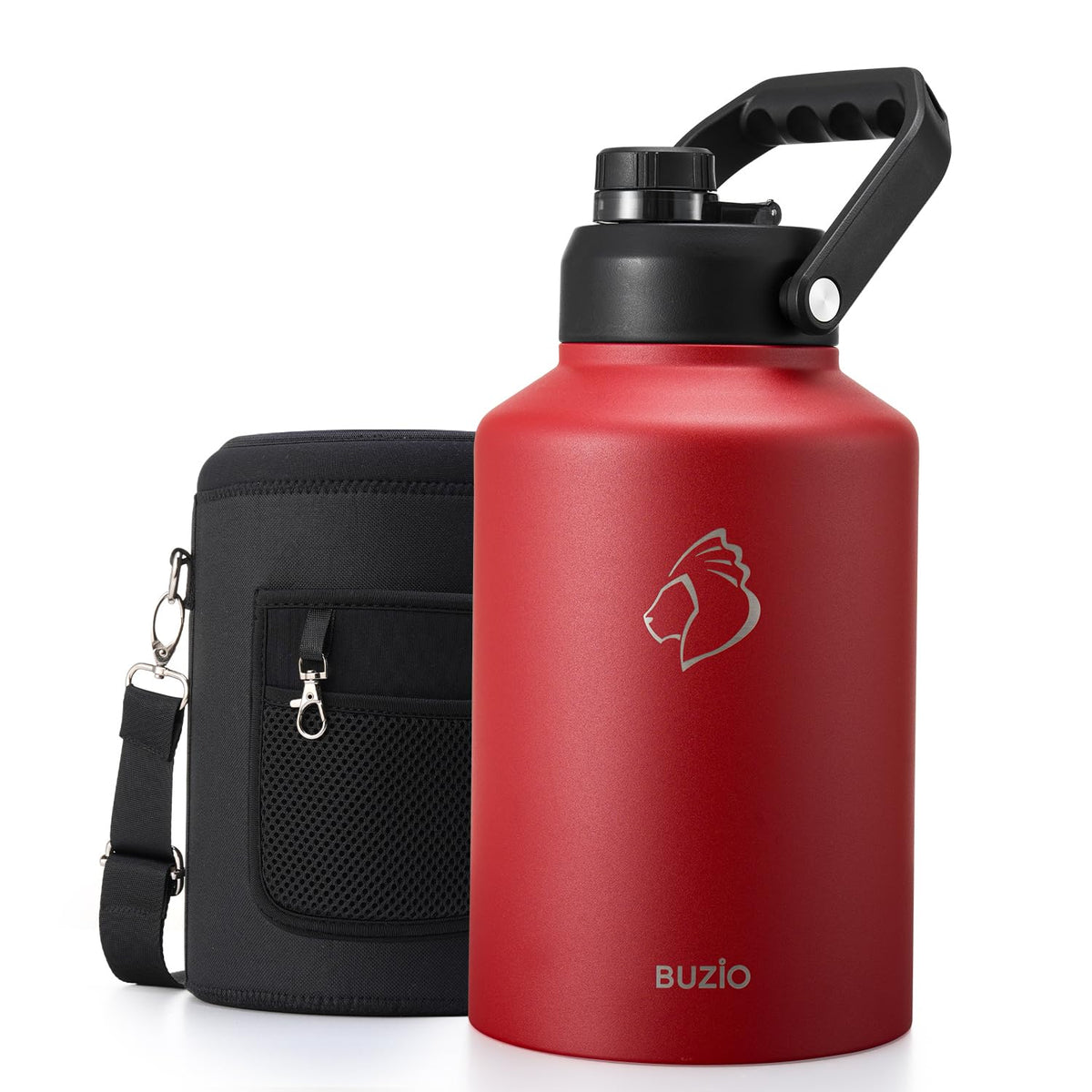 BUZIO 2 Gallon Water Jug Insulated Insulated with Fixed-Angle Large Handle