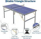 6x3ft Mid-Size Professional Portable Folding Ping Pong Table